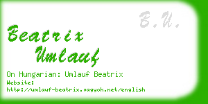 beatrix umlauf business card